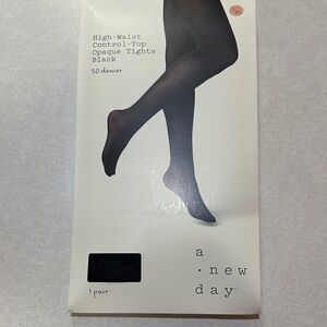 NWT A New Day Black Opaque Tights